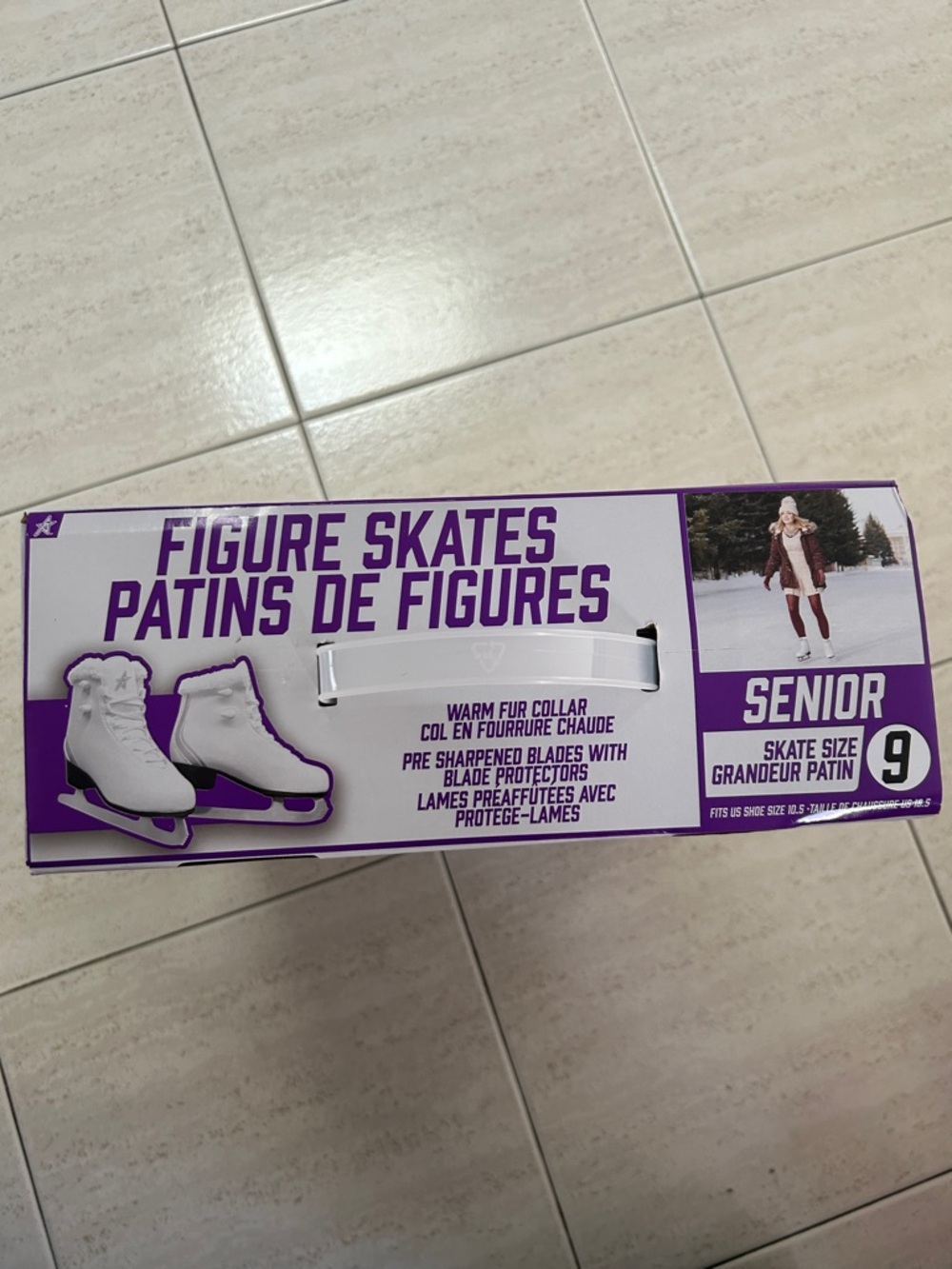 NEW 🆕 White Figure Skates with Fur collar / New in box
